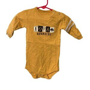 College Kids Infant Baby Size 6 Months Long Sleeve Iowa Hawkeyes 1 piece bodysui